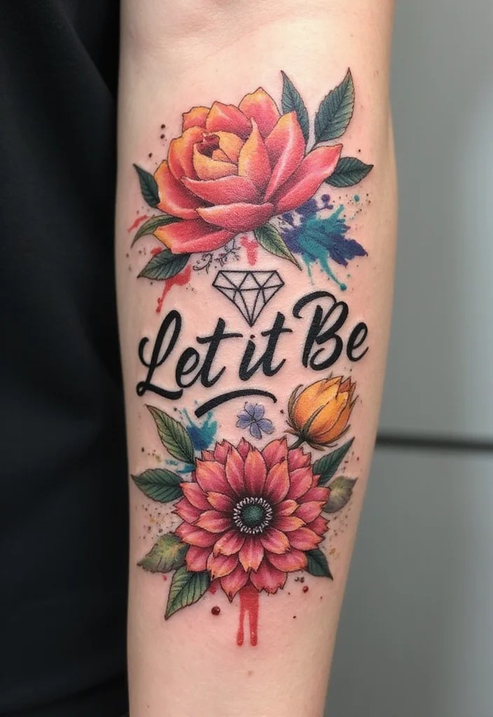 15 Let It Be Tattoos with Deep Meanings You Need to See! - 15. Combining Styles 1