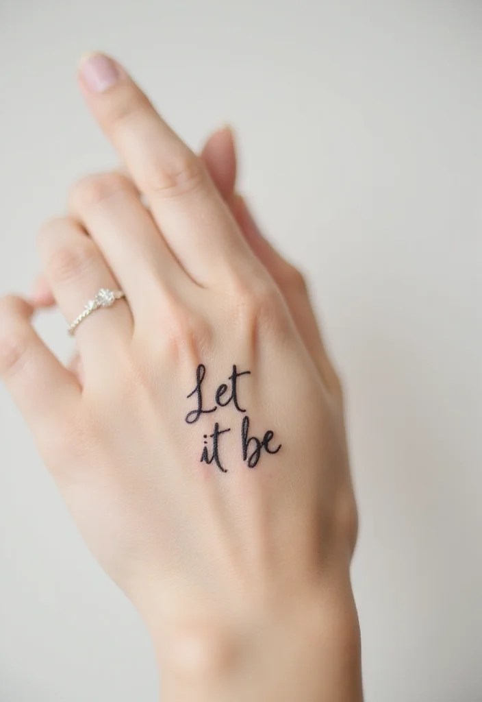 15 Let It Be Tattoos with Deep Meanings You Need to See! - 4. Minimalist Style 1