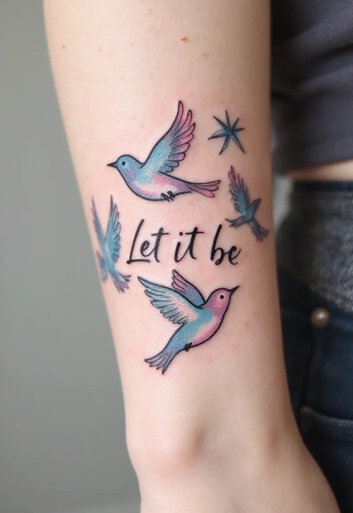 15 Let It Be Tattoos with Deep Meanings You Need to See! - 8. Symbolism with Birds 1