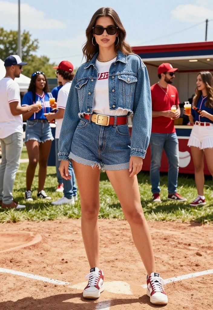 10 Chic Baseball Game Outfits That'll Have Everyone Asking for Your Style Secrets! - 7. Tailgate Ready in a Chic Jumpsuit 1