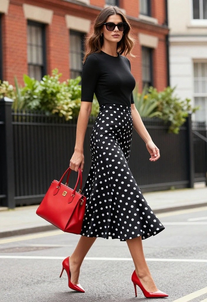 10 Polka Dot Outfits That Will Have You Turning Heads (Style Tip #3 Is a Must-See!) - 1. The Classic Black and White Combo 1