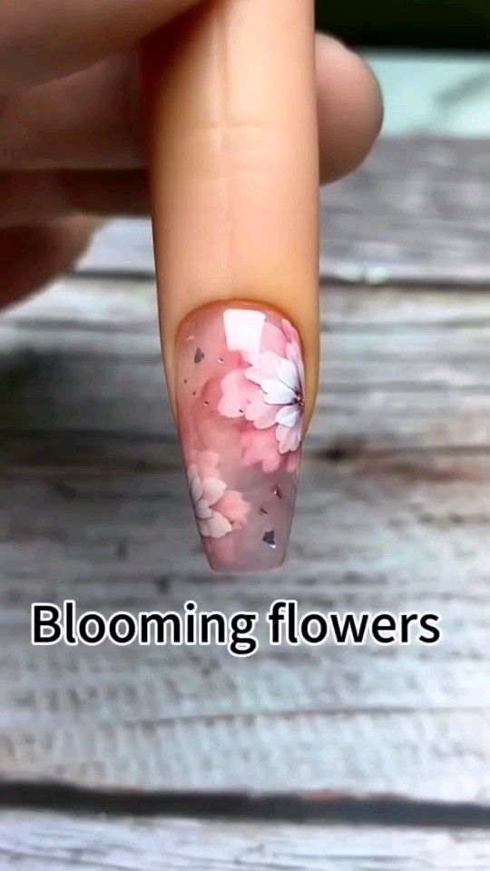 10 Stunning Jelly Nails Designs You Need to Try This Season! - 6. Floral Fantasy 1