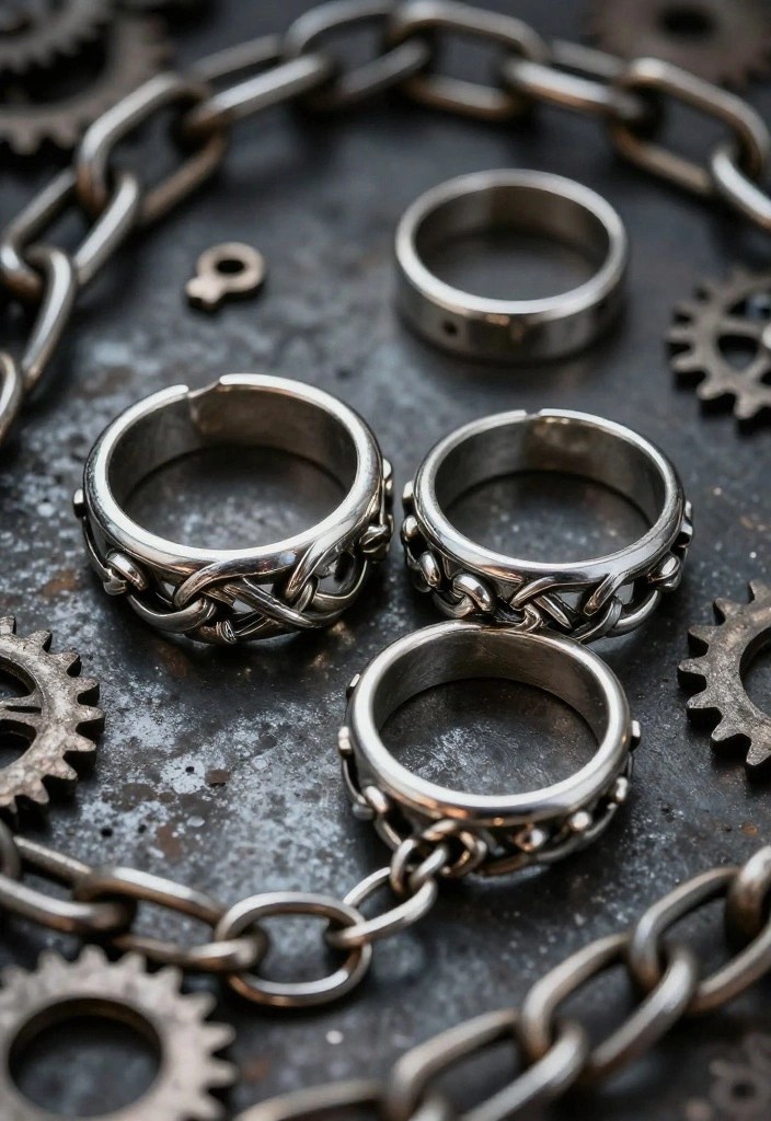 14 Edgy Knuckle Rings That Will Make a Statement (Warning: #7 Is Not for the Faint-Hearted!) - 3. Chain Link Chic 1